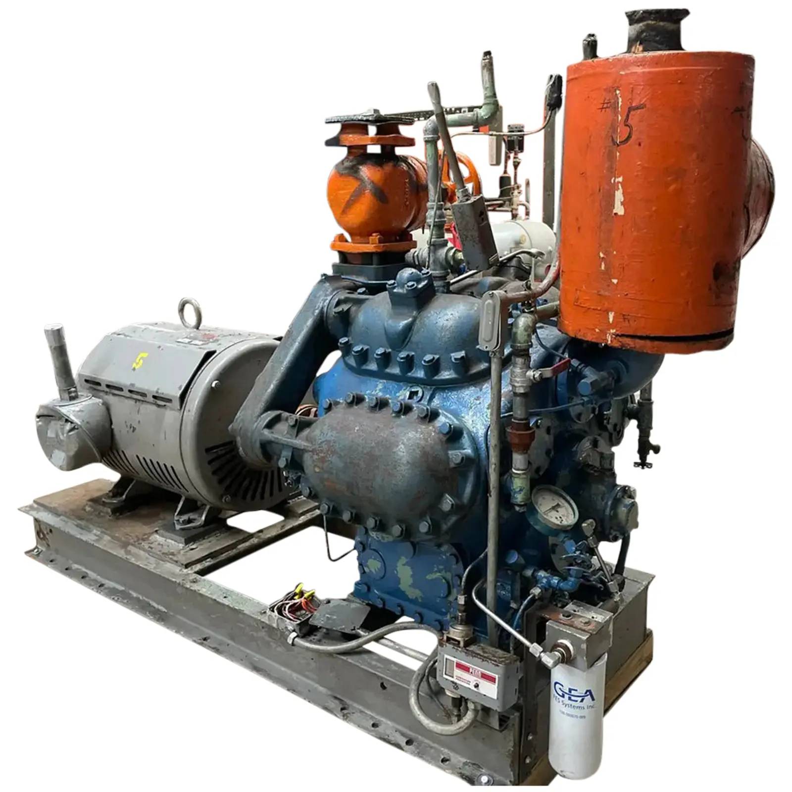 75 HP York #A3089, 8-Cylinder Reciprocating Compressor Package, 230/460 V, Direct Drive Driven - Image 2