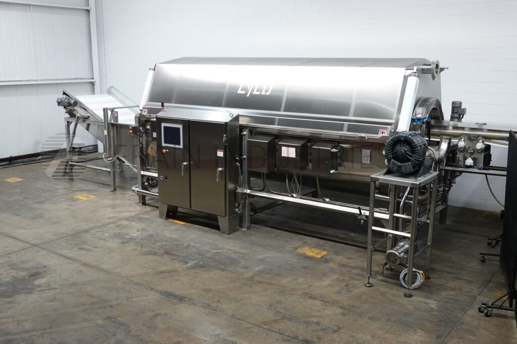 Lyco #Chill-Flow, pouch cooler rotary system, Stainless Steel contact parts, 72" OD x 192" long perforated - Image 1