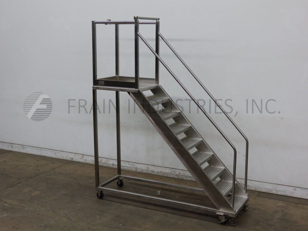 8 Step EHS Solutions CST111, Stainless Steel with 34" x 30" standing platform, 41" high guard rail, locking - Image 1