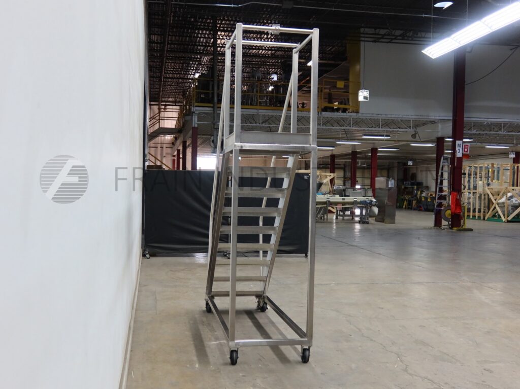 8 Step EHS Solutions CST111, Stainless Steel with 34" x 30" standing platform, 41" high guard rail, locking - Image 2