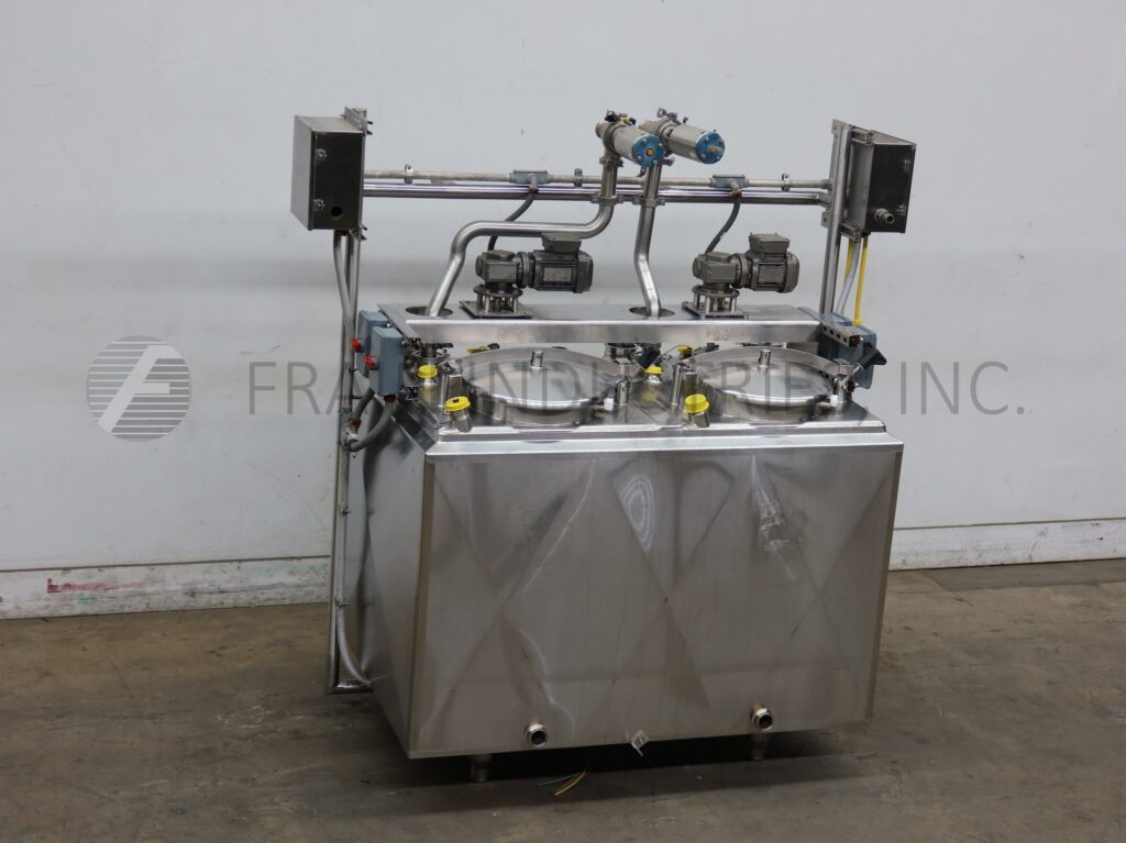100 gallon Stainless Fabrication Inc., dual compartment 316 Stainless Steel insulated flavor tank, each - Image 1