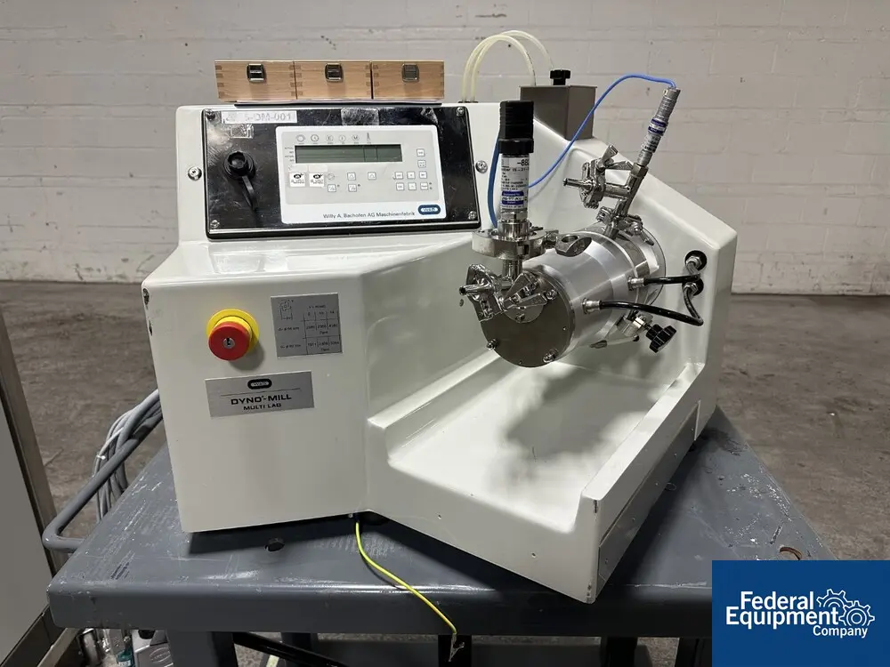 WAB Dyno-Mill #Multi-Lab, media mill, .6 liter jacketed ceramic lined chamber, ceramic KD discs, 4.5 kw - Image 4