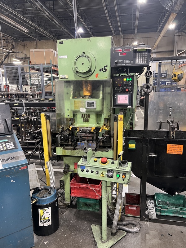 38 Ton, Aida #NC1-350, single crank gap frame press, 1.96" stroke, 8.26" Shut Height, 1.96" adj., 150 SPM - Image 2