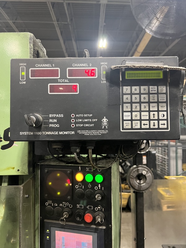 38 Ton, Aida #NC1-350, single crank gap frame press, 1.96" stroke, 8.26" Shut Height, 1.96" adj., 150 SPM - Image 6