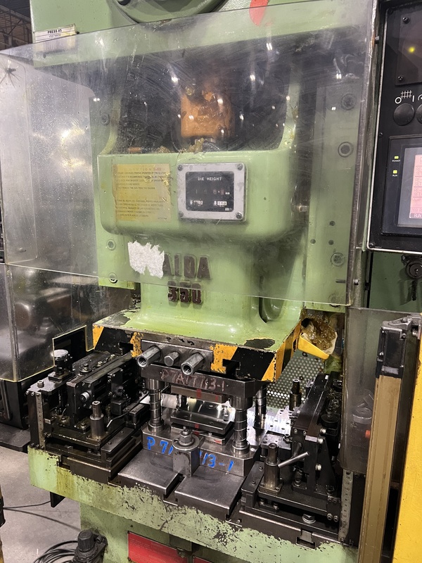 38 Ton, Aida #NC1-350, single crank gap frame press, 1.96" stroke, 8.26" Shut Height, 1.96" adj., 150 SPM - Image 8