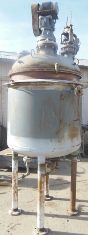 200 gallon Pfaudler, Glass-Lined Jacketed Reactor, 39" diameter x 39" straight side, 16" x 11" oval manway, 2 - Image 2