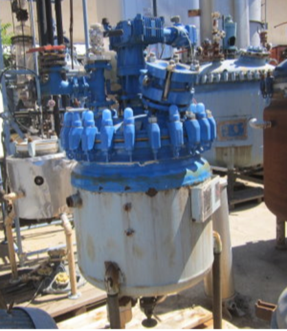 50 gallon Pfaudler, Glass-Lined Reactor, 24" diameter x 24" straight side, 1.5" discharge, 150 psi/FV @ 450 F - Image 3