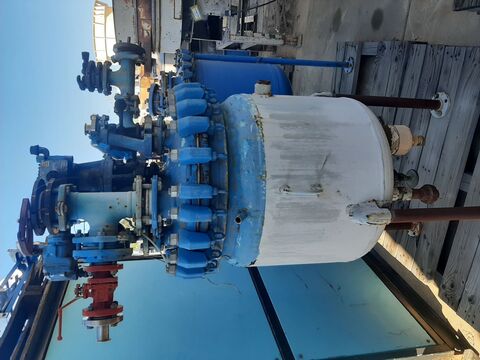 50 gallon Pfaudler, Glass-Lined Reactor, 24" diameter x 24" straight side, 1.5" discharge, 150 psi/FV @ 450 F - Image 5