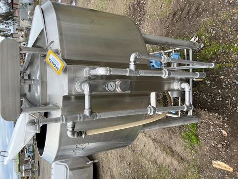 200 gallon Cherry Burrell, Stainless Steel Jacketed Processor Tank w/scrape surface agitation, 48" diameter x - Image 5