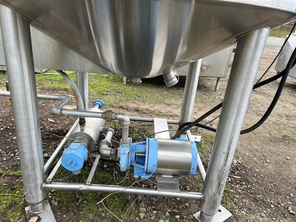 200 gallon Cherry Burrell, Stainless Steel Jacketed Processor Tank w/scrape surface agitation, 48" diameter x - Image 9