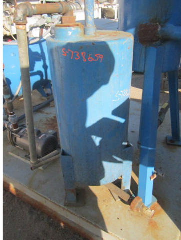 10 gallon 12" x 24", Carbon Steel Tank, 1" inlet/outlet - Image 1