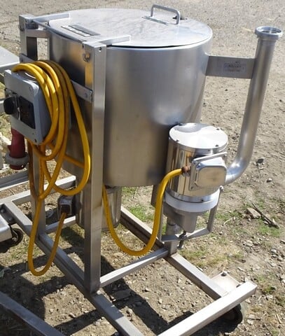 15 gallon Advance Food Co., Stainless Steel Agitated Tank, 19" diameter x 16" deep w/2" bottom discharge, 1/2 - Image 4