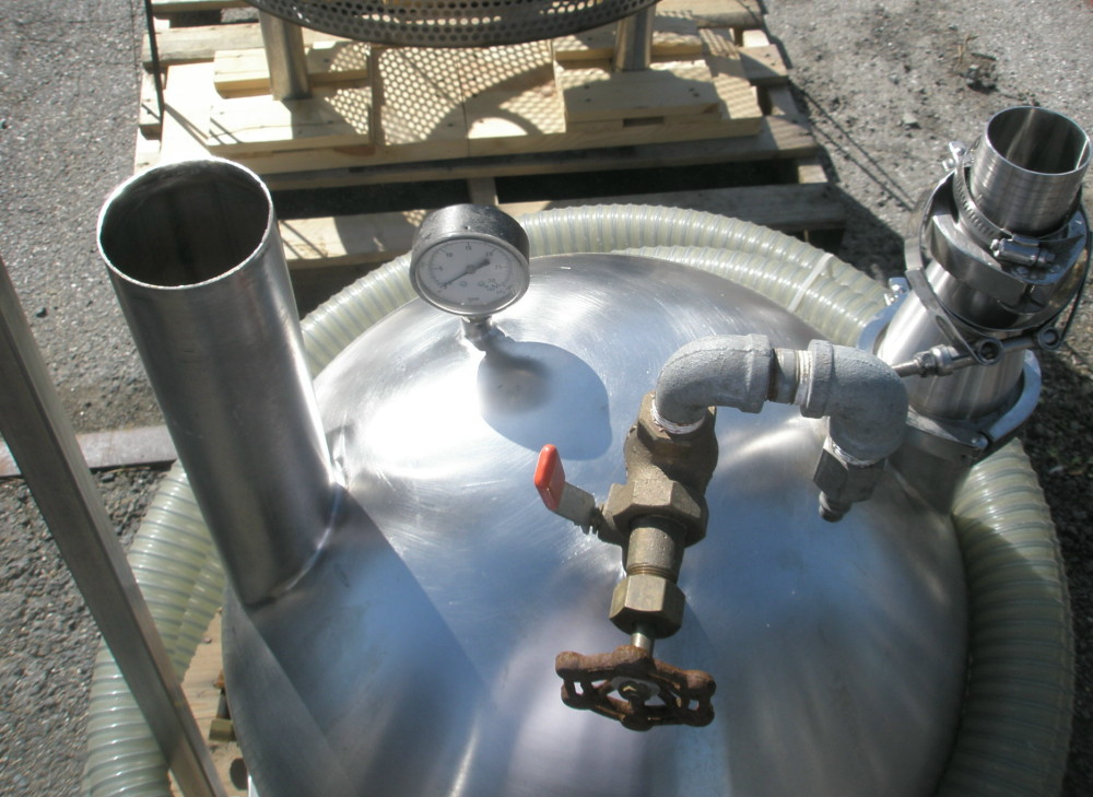20 gallon Groen/Dover, Pressure Tank, Stainless Steel, jacketed, 16" diameter x 24" H, (2) 3" diameter - Image 2