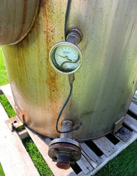 270 gallon Stainless Steel Tank, 3' diameter x 5' straight side, 18" diameter Flanged side bottom manway, 2" - Image 8