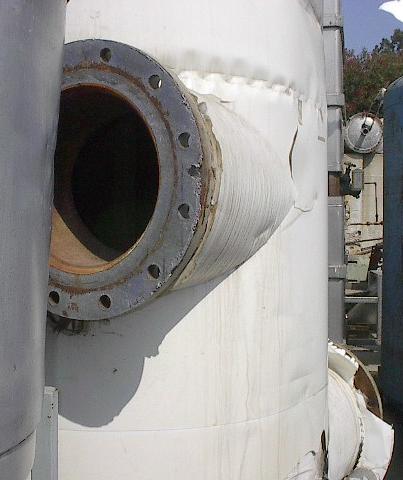 275 gallon 34" x 76", Carbon Steel Tank, 12" & 19" dia. flanged openings - Image 2