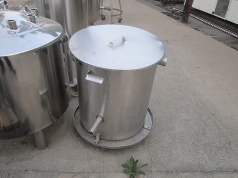 35 gallon Stainless Steel Tank, 20" diameter x 24" straight side, 1.5" inlet/outlet - Image 3