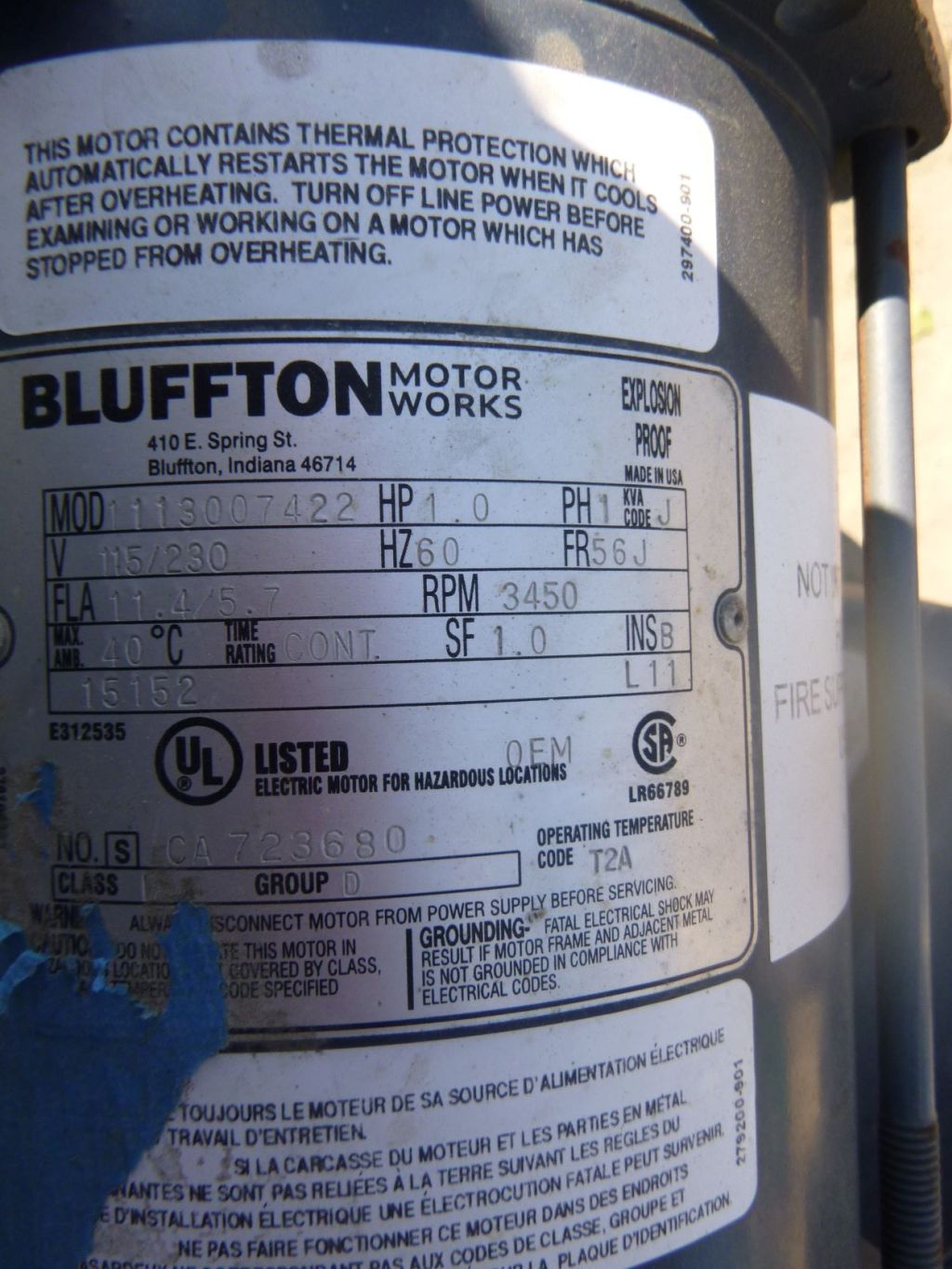 50 gallon Poly Processing, Polyethylene Tank, 12" diameter x 32" straight side, 12" manway, 1-1/4" inlet & 1" - Image 5