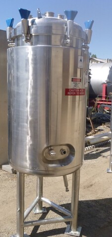 79 gallon Precision Stainless, Stainless Steel Reactor, 24.5" outside diameter x 3' 7" H Vessel, 1.5" center - Image 1