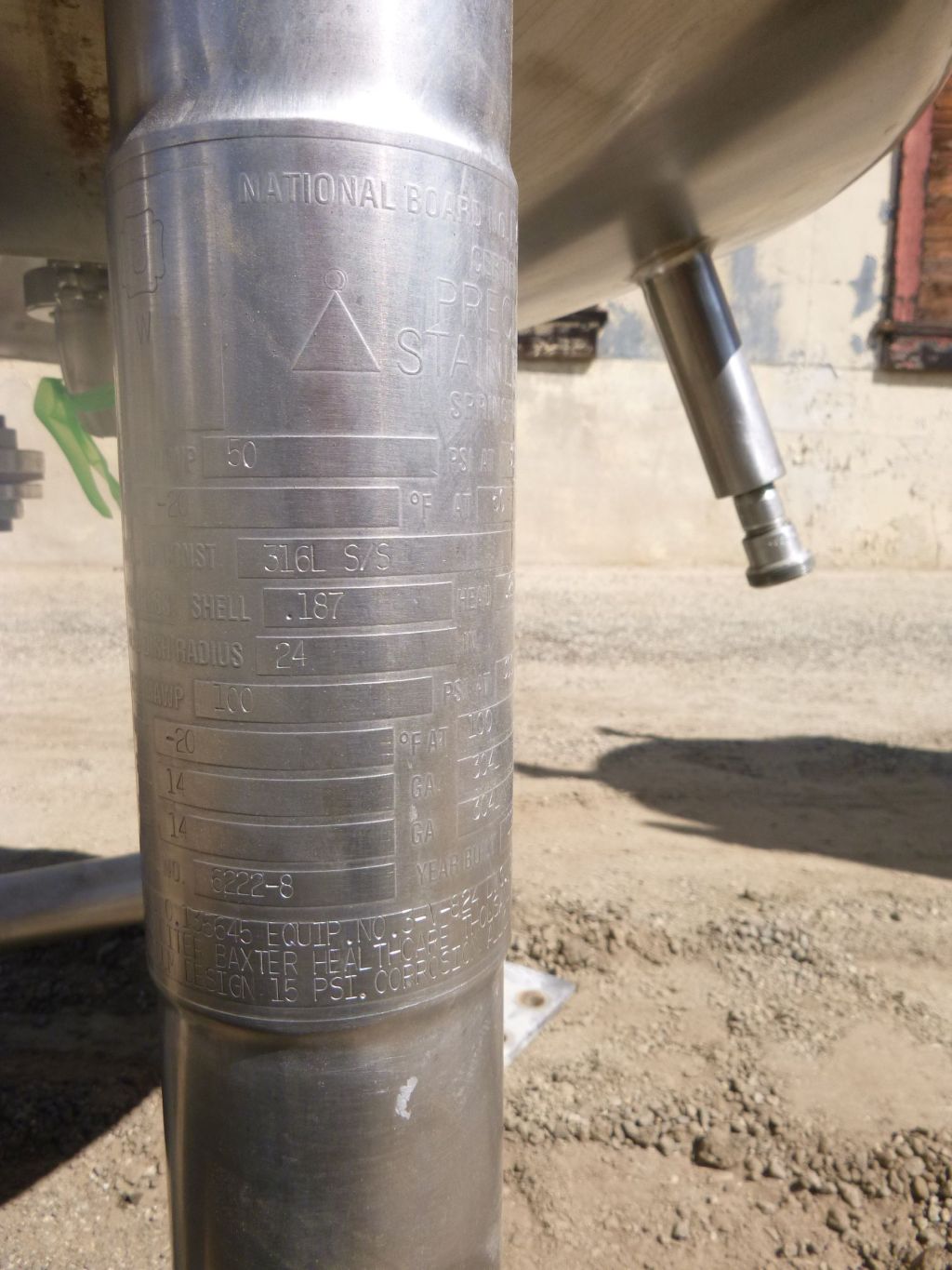 79 gallon Precision Stainless, Stainless Steel Reactor, 24.5" outside diameter x 3' 7" H Vessel, 1.5" center - Image 9