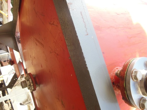 1900 gallon, 54" x 96", National Tank Tank, Carbon Steel Tank, 2" center bottom outlet, 18" diameter Top - Image 3