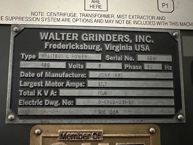 Walter #Helitronic-Power-HMC-400, CNC Tool & Cutter Grinder, 13.8" X, 7.9" Z, 18.5" Z, 1997 - Image 3