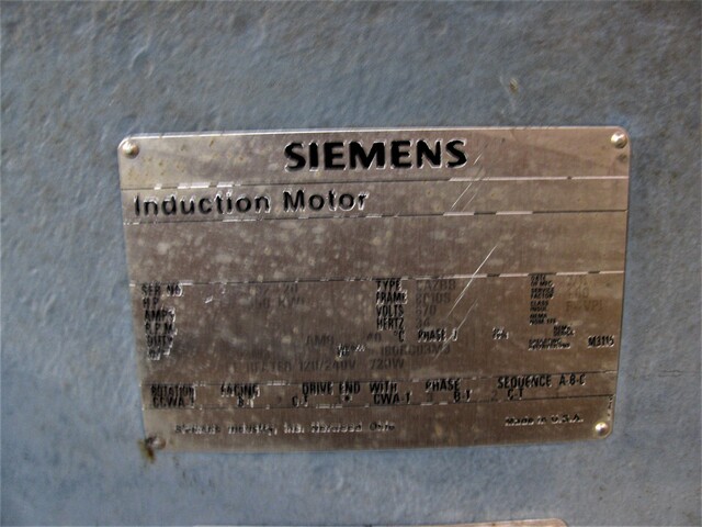 1300 HP 500 RPM Siemens, Frame 8010S, TE, 670 Volts (2 available) - Image 3