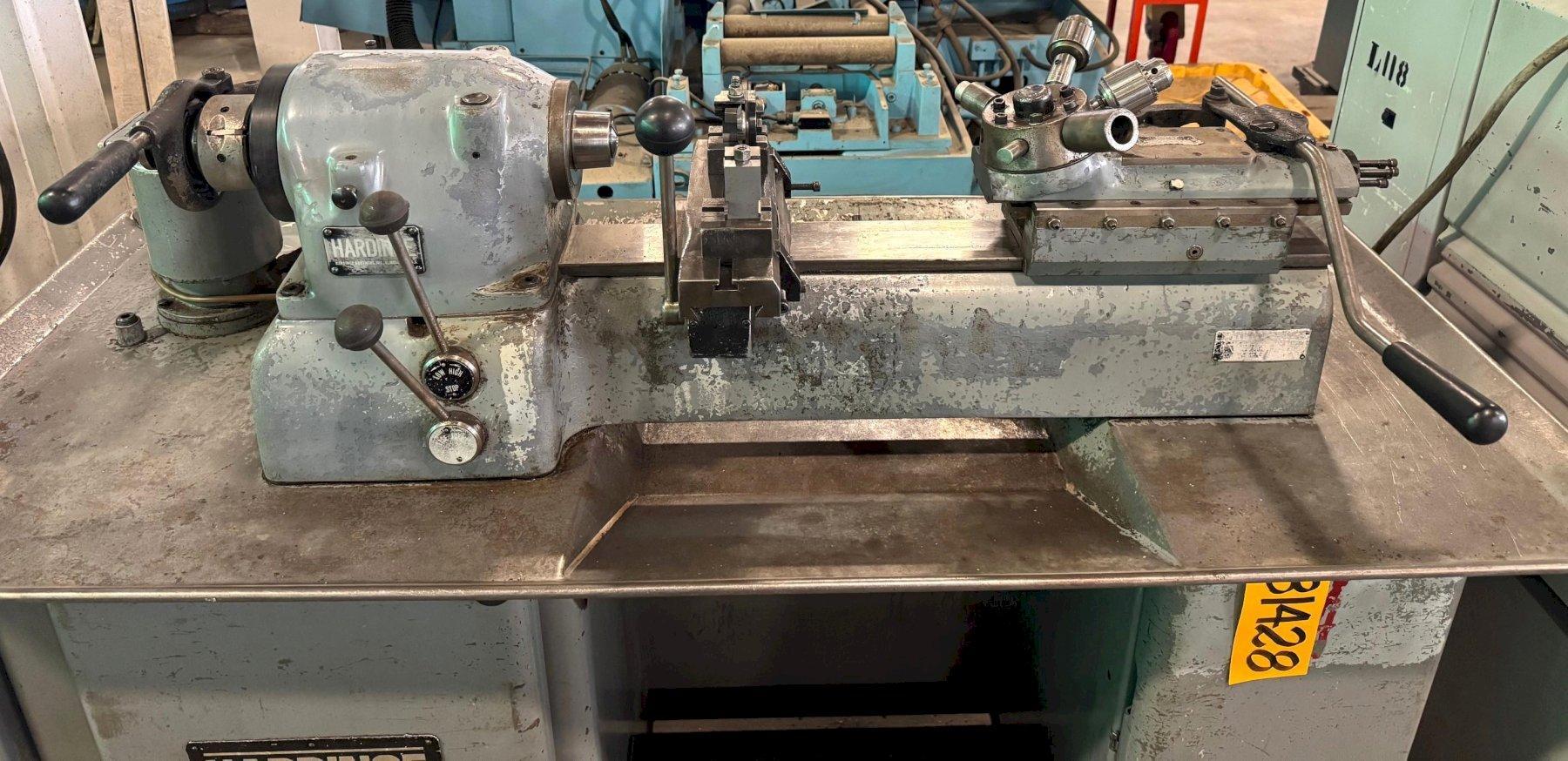 9" x 36" Hardinge #DSM-59R, second operation lathe, double tool cross slide, turret, 5C closer, 1 HP - Image 3
