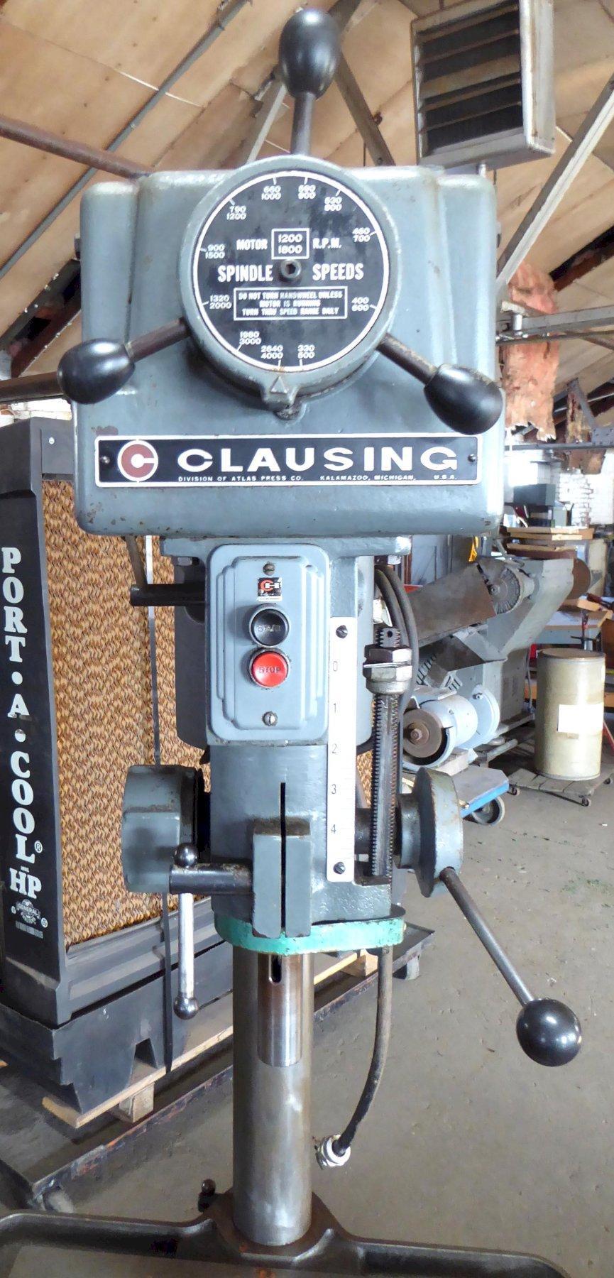 15" Clausing #16VT-1, single spindle drill, 4.75" spindle travel, 500-4000 RPM, 3/4 HP, #2MT - Image 5