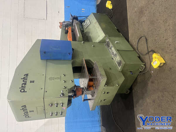 6" x 6" x 5/8" Piranha #PII-140, hydraulic ironworker, 140 ton, 20-1/2" throat, 5-1/4" stroke, 1999 - Image 1