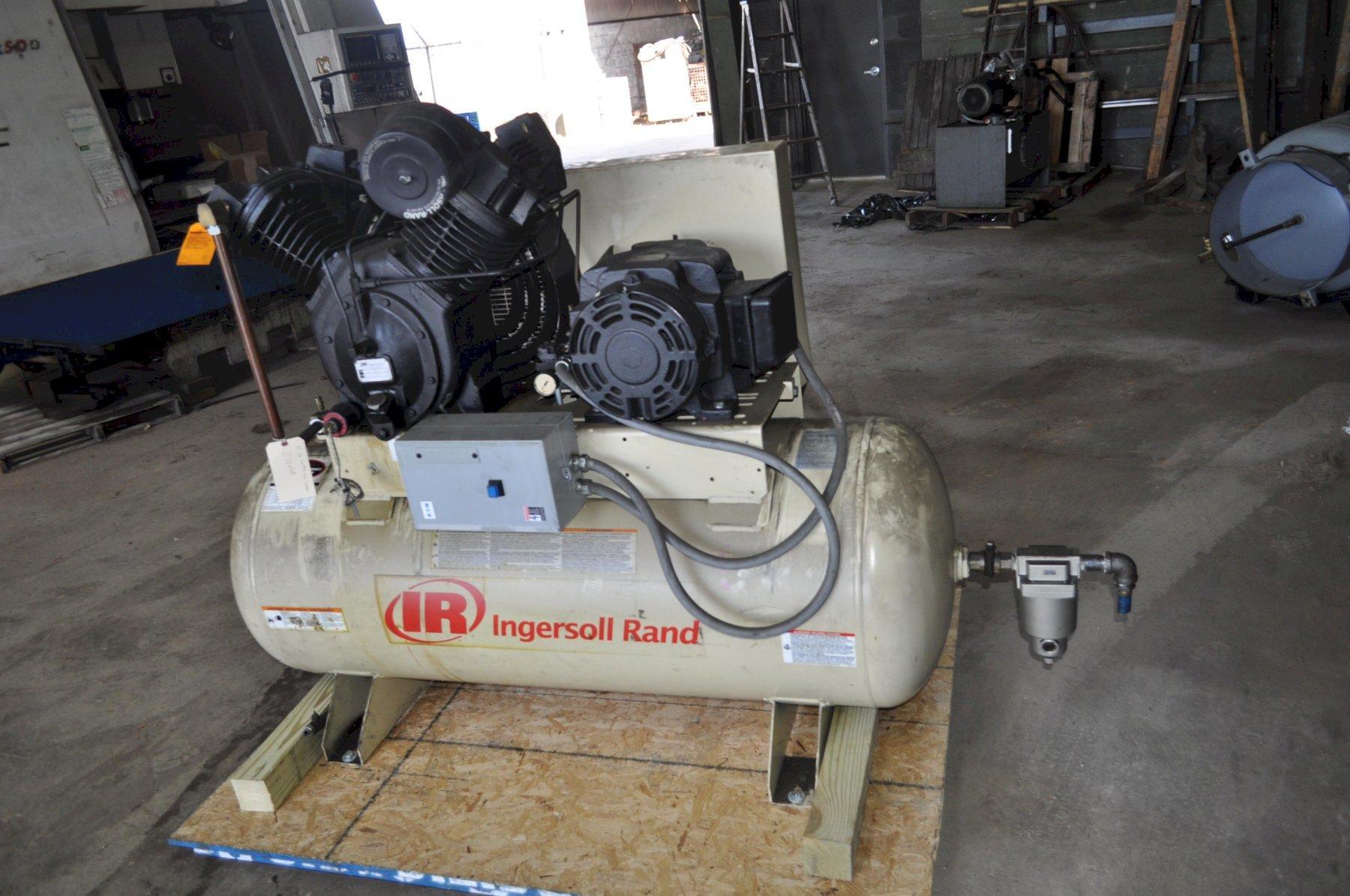 15 HP Ingersoll-Rand #7100, air compressor, 50 cfm @ 175 psi, 120 gallon tank - Image 1