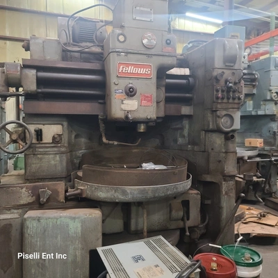 Fellows #36-6, gear shaper, 40" dia., 6" stroke, 6" face, 4" spindle, 8" riser, T-slotted table - Image 1