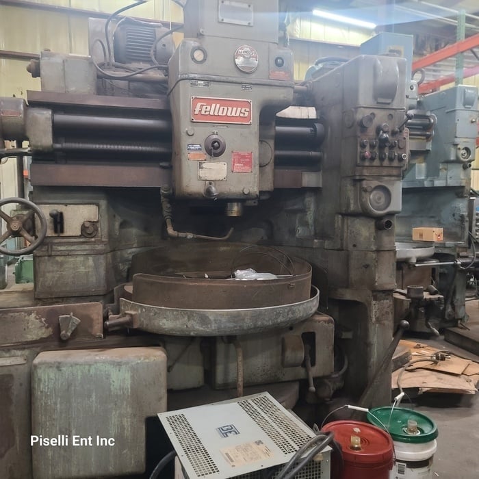 Fellows #36-6, gear shaper, 40" dia., 6" stroke, 6" face, 4" spindle, 8" riser, T-slotted table - Image 2