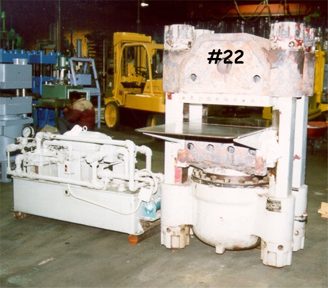 346 Ton, Adamson, 28" x28", up-act, 4-post, 6" stroke & daylight, 21" ram, 7.5 HP pwr.unit, #22 - Image 1