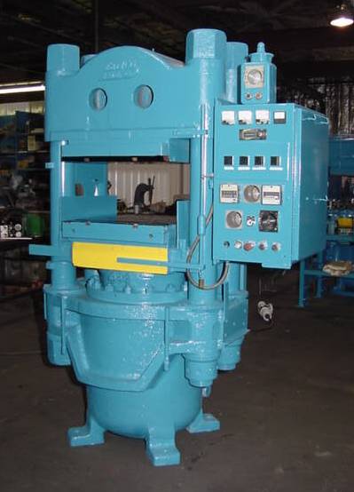 314 Ton, Eemco, 24" x24", up-act 4-post, 18" stroke, 13" daylight, elec.platens, 20" ram, #203 - Image 1