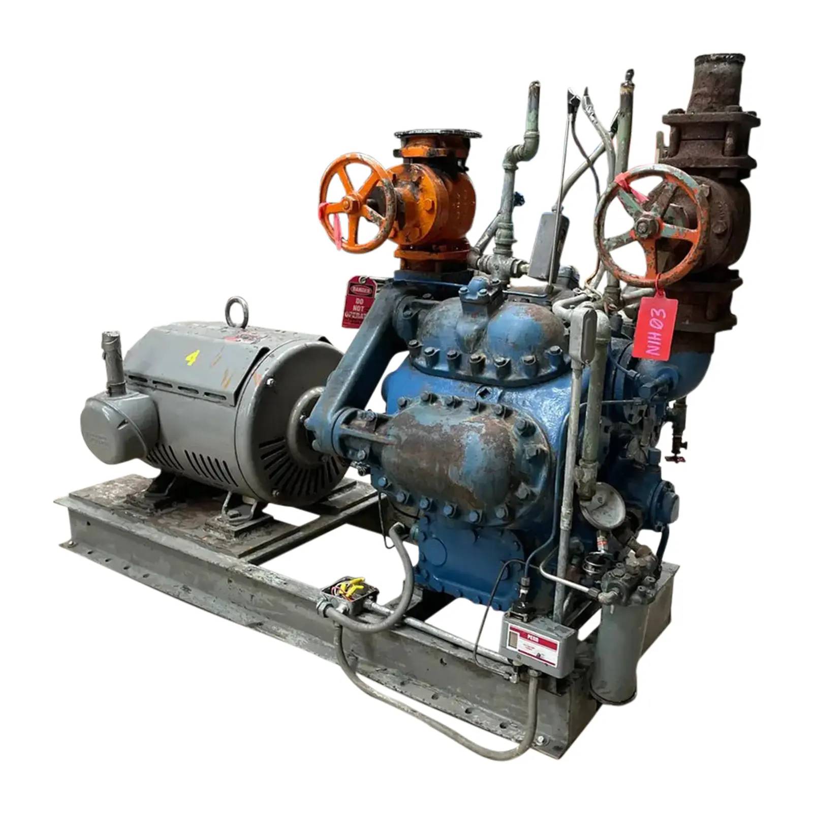 75 HP York A3089 8-Cylinder Reciprocating Compressor Package, 230/460 V, Direct Drive Driven) - Image 2