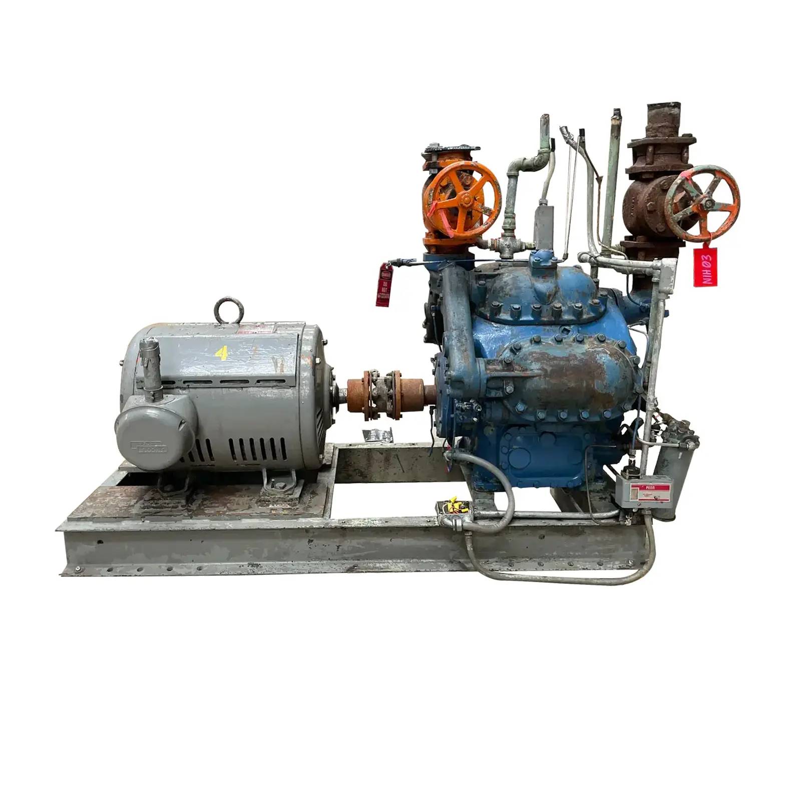 75 HP York A3089 8-Cylinder Reciprocating Compressor Package, 230/460 V, Direct Drive Driven) - Image 3