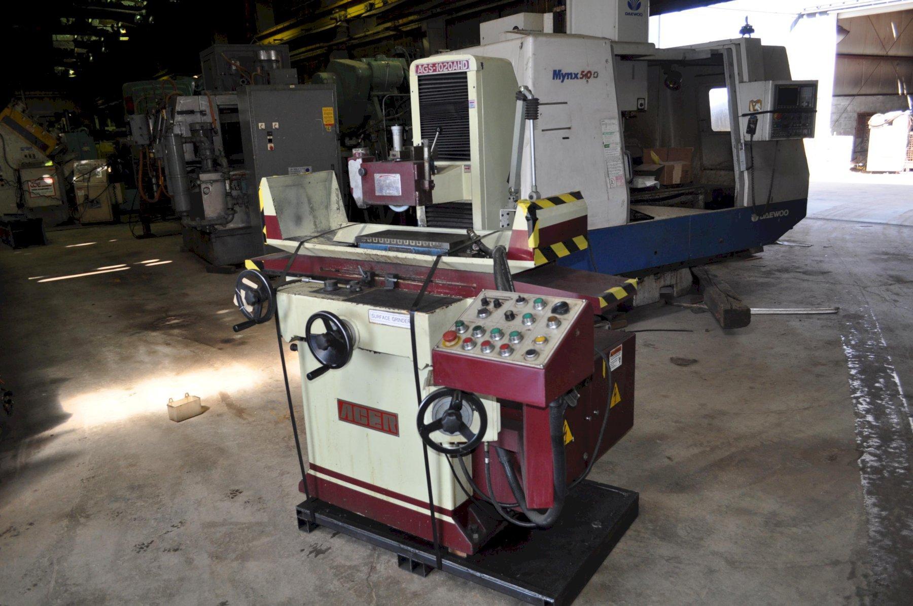 10" x 20" Acer #AGS-1020AHD, hydraulic surface grinder, electromagnetic chuck, wheel dresser, coolant, 5 HP - Image 1