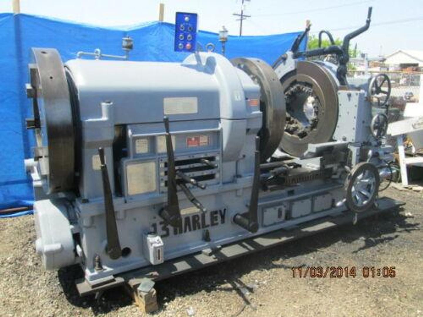 13" Harley #HP753, Landis style heavy duty large capacity pipe threading machine, 1982 - Image 3