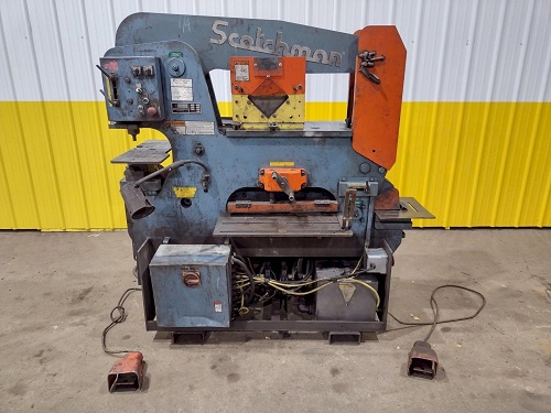 6" x 6" x 1/2" Scotchman #95/140-24M, dual operator hydraulic ironworker, 95 ton, 10 HP - Image 1