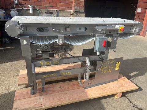 18" wide x 6' long Frontmatec, Stainless Steel Belt Conveyor, plastic interlocked washdown belt - Image 1