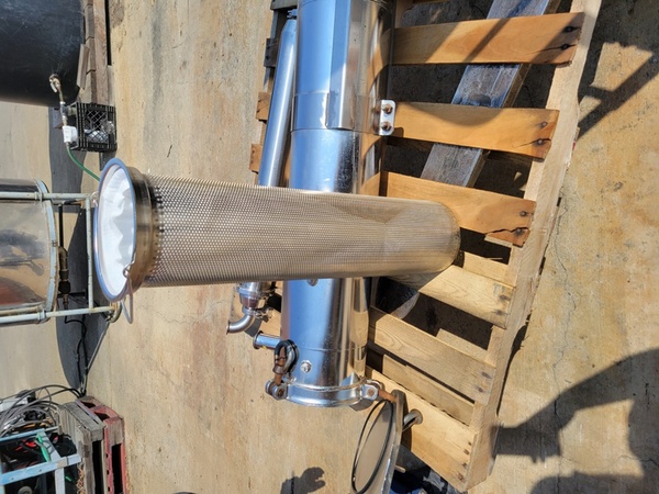 8.5" x 36" Knight, Cartridge Filter Housing, L Chamber, 8" diameter x 30" L flet-lined perforated strainer - Image 8