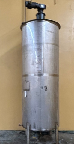 900 gallon Stainless Steel Tank, Agitated, 46" diameter x 10' straight side, 1.5 HP, 230/460 V., 1740 RPM - Image 1