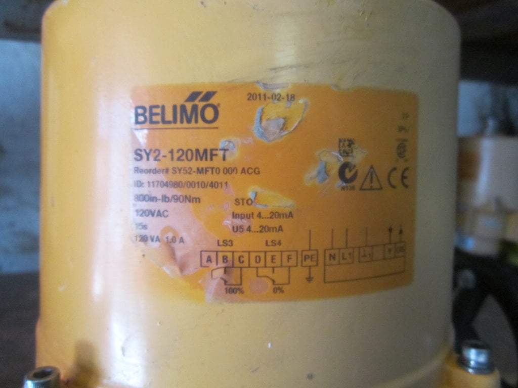 Belimo #SY2-120FT, Valve Actuator, 200 psi, 120 VAC, Programmable, 15 second run time - Image 4