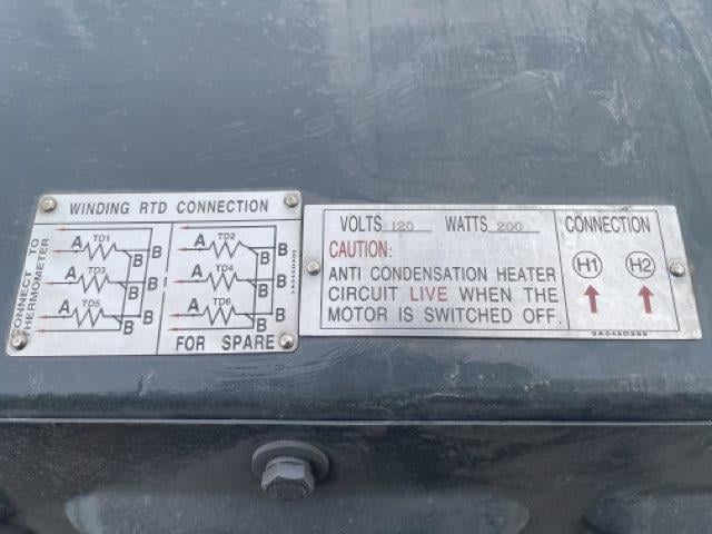 200 HP 600 RPM Teco Westinghouse, Frame 5808C, Drip-Proof Ball Bearing, 2300/4160 Volts, New Surplus - Image 3