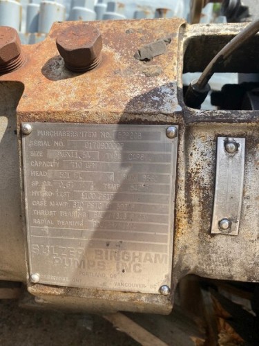 900 GPM @ 475' TDH, Bingham, 3x6x11.5A CAP8 (SEE 710 GPM), 3560 RPM - Image 2