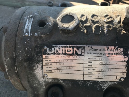 660 GPM @ 2873' TDH, Union, 4x6 MPD, 8 STG (CA6NM), 3550 RPM - Image 5