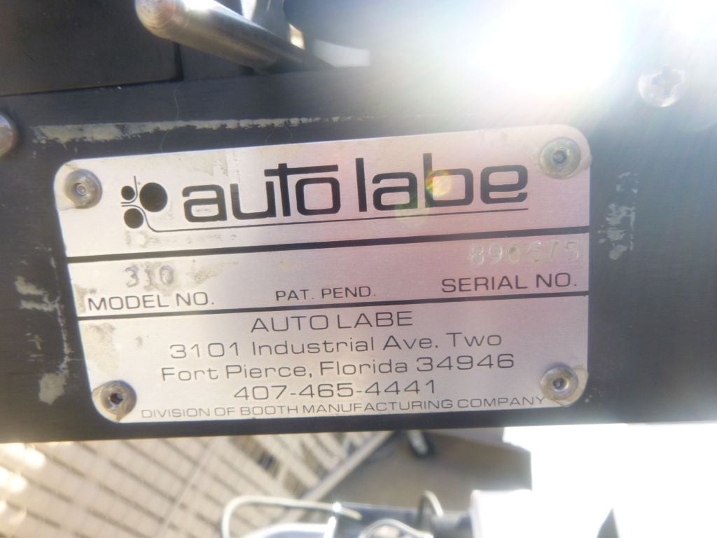 Auto Labe #550, Semi-Automatic Pressure Sensitive Wrap Around Labeler, 3/8"-4" diameter Label capacity, 5" - Image 6