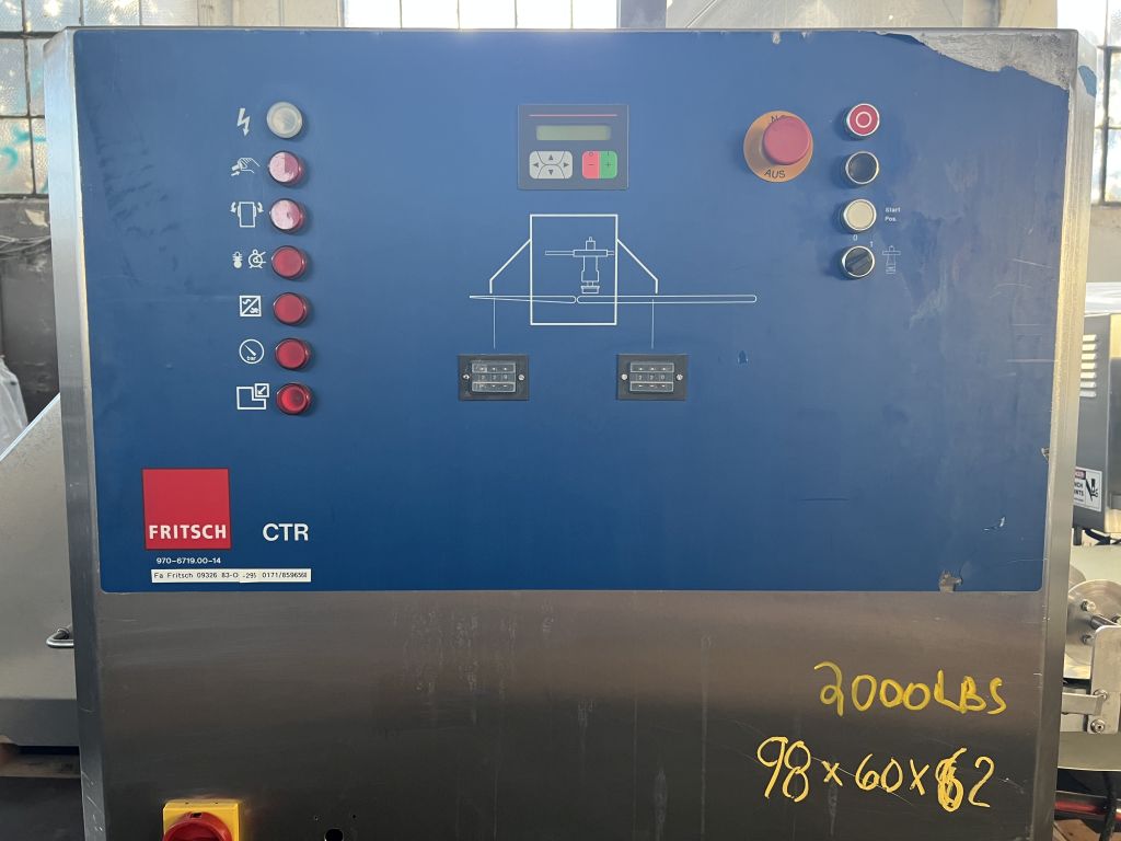 Fritsch #CTR/CRH, Croissant Line Sheeter, 100-800 kg/hr, 2-4mm thick, 700 mm width table - Image 8