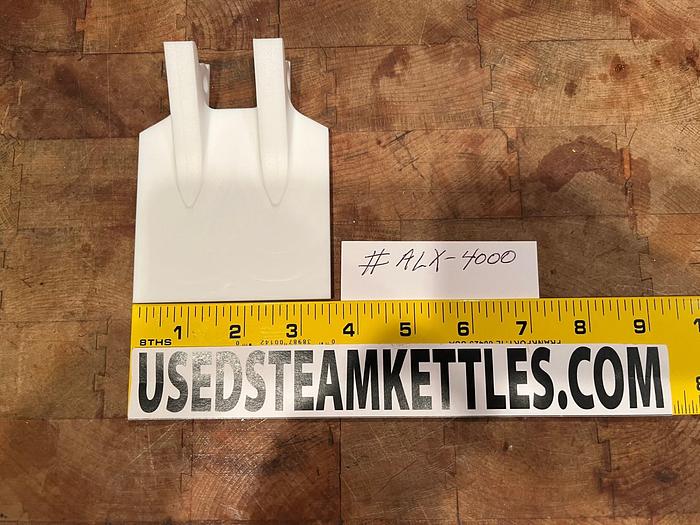 Steam Kettle Scraper, Ameriscrape #ALX-4000, straight front edge, 3.5" wide x 4.5" long x 1/4" thick, H.D. - Image 1
