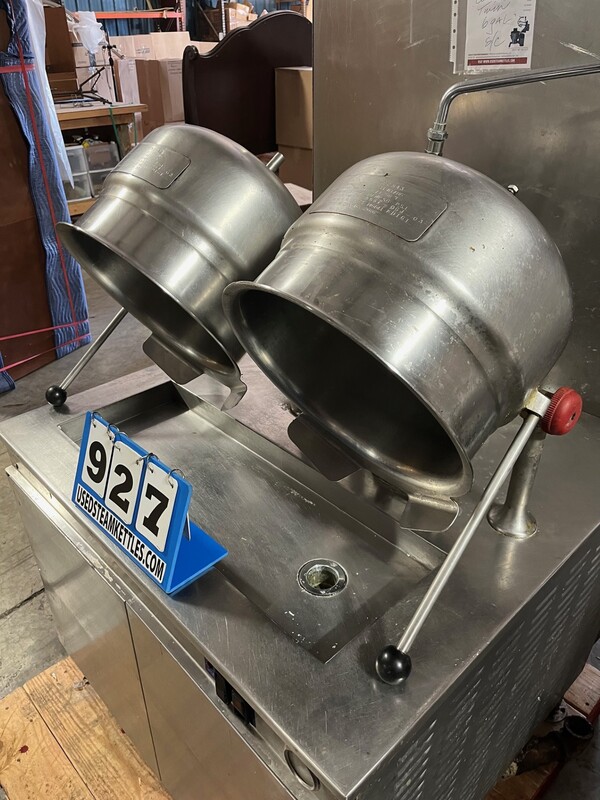6 gallon Cleveland Range #36GMK66200, twin steam kettle on self conatined gas boiler base - Image 8